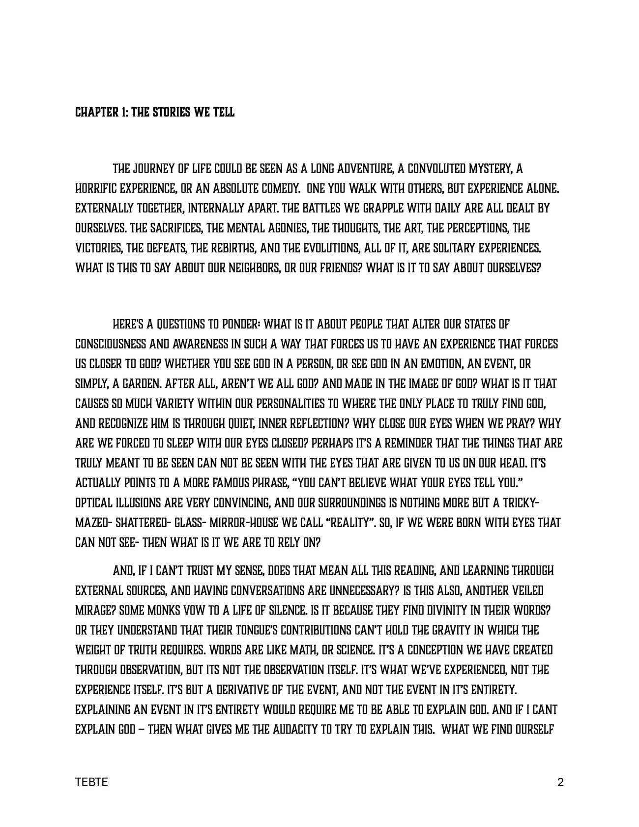 Chapter 1 — The Stories We Tell
