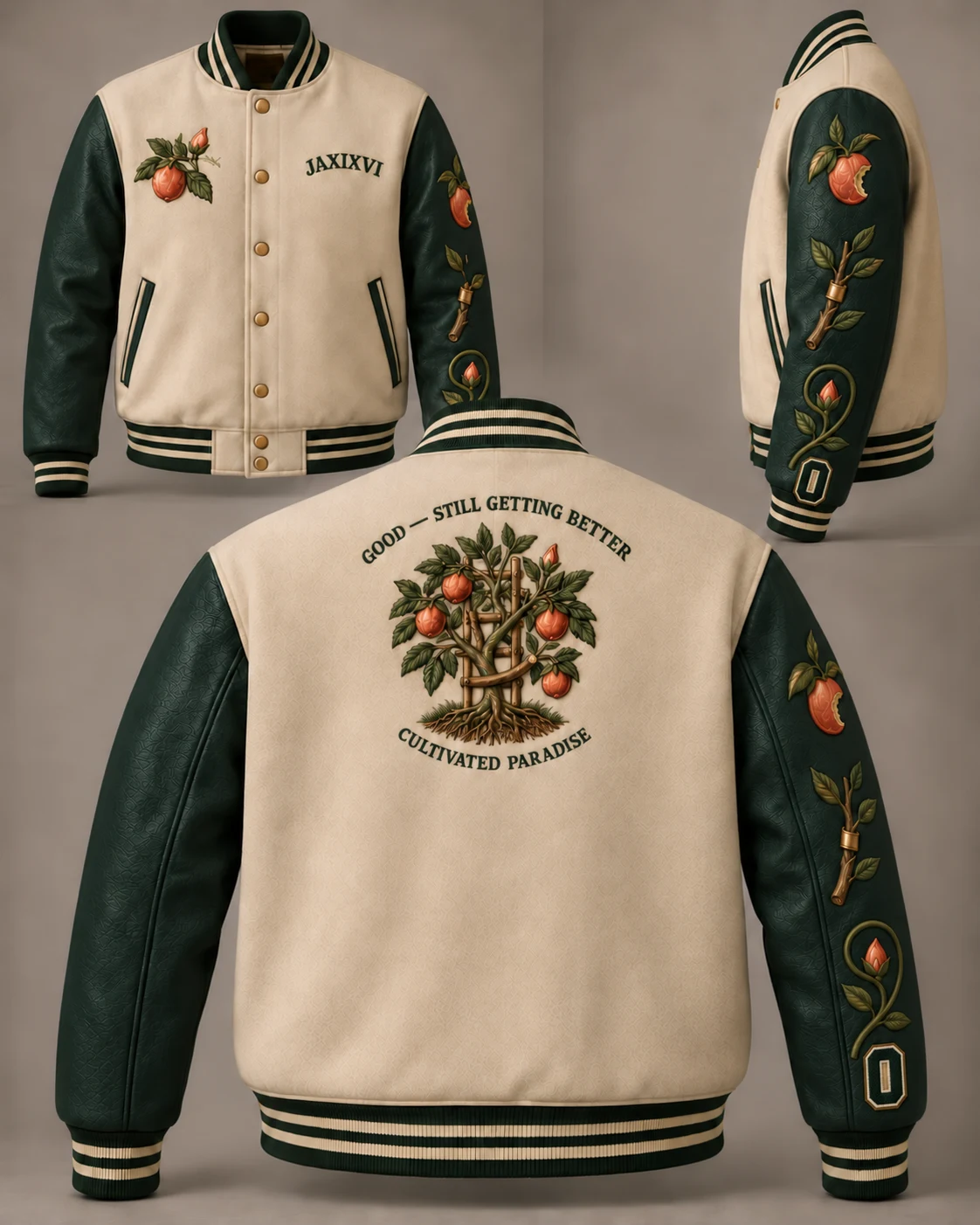Cultivated Paradise concept board: front, back and sleeve views